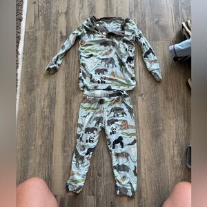 Kickee pants Animal Print Pajama Set